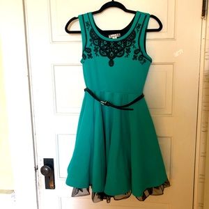 COPY - Beautiful girls fancy turquoise dress size 18